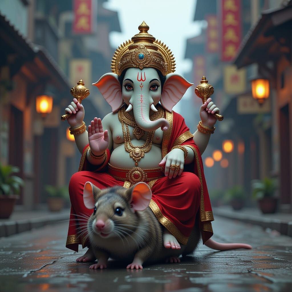 Lord Ganesha Arrives: Digital Matte Painting