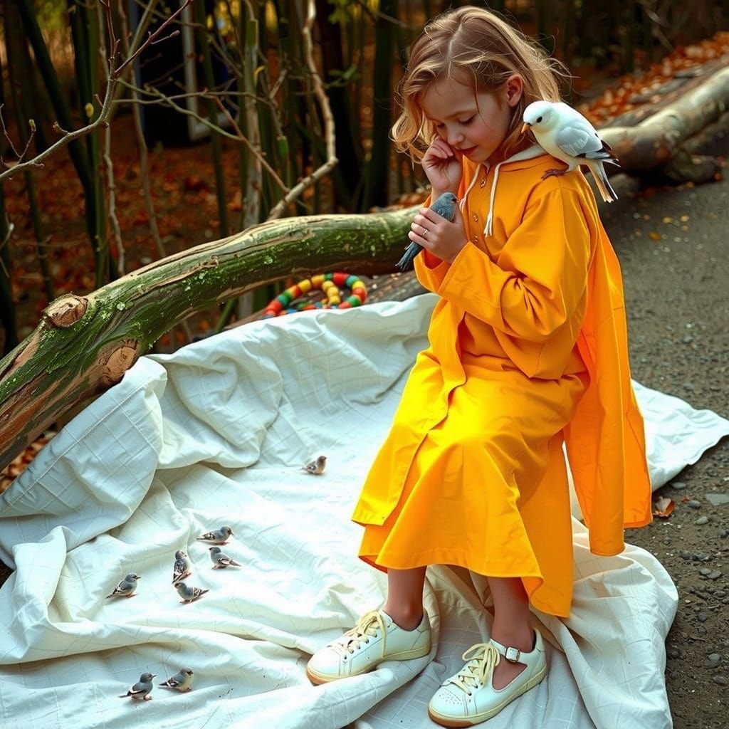 Birds, Hands, and Checkers: A Community Scene