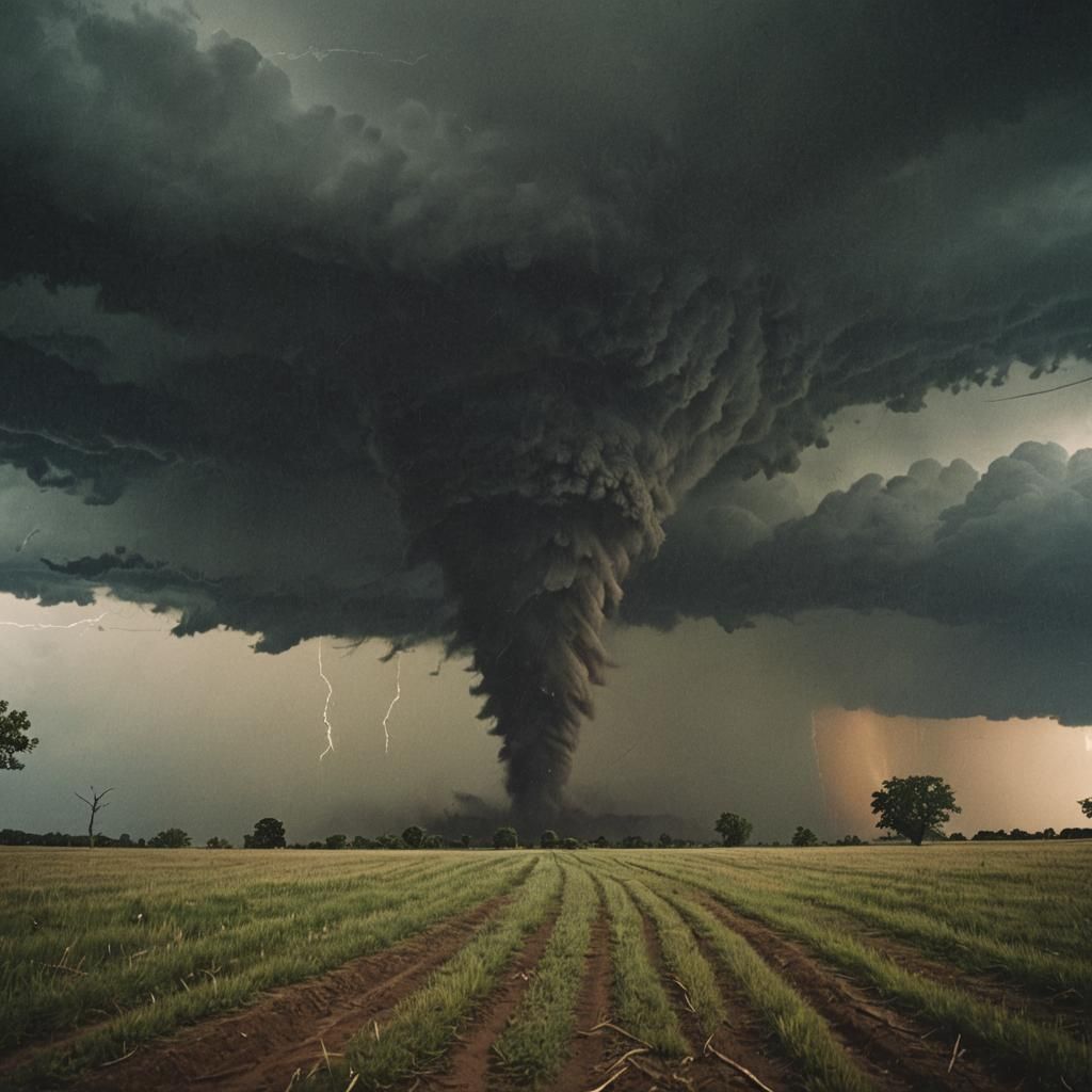 Dramatic Tornado Touches Down in Oklahoma Field