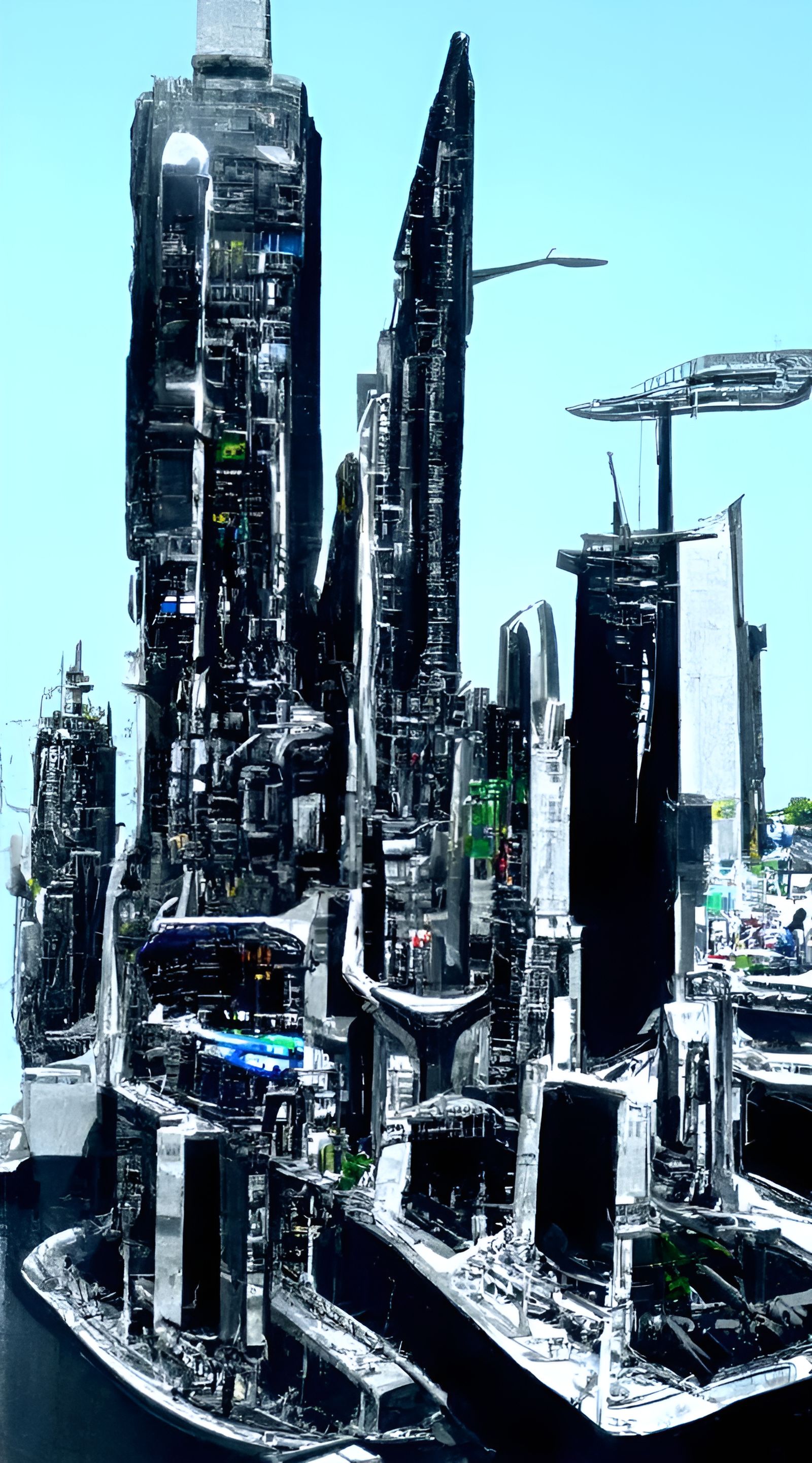 Hyperdetailed Futuristic Cityscape of the Future
