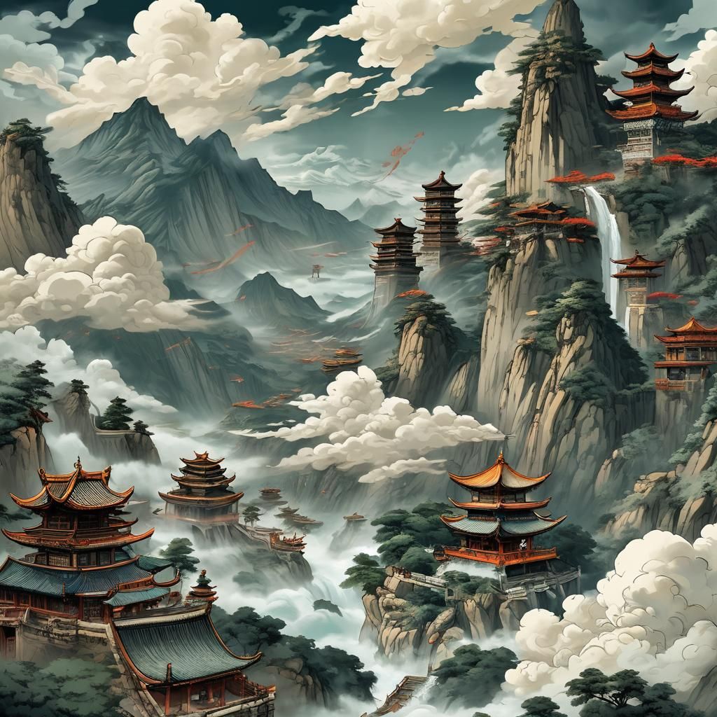 Journey to the West: Ink Painting of Chinese Mythology