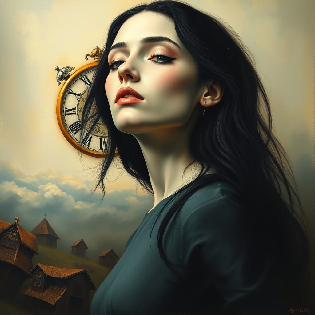 Surrealist Goddess in Dreamlike State