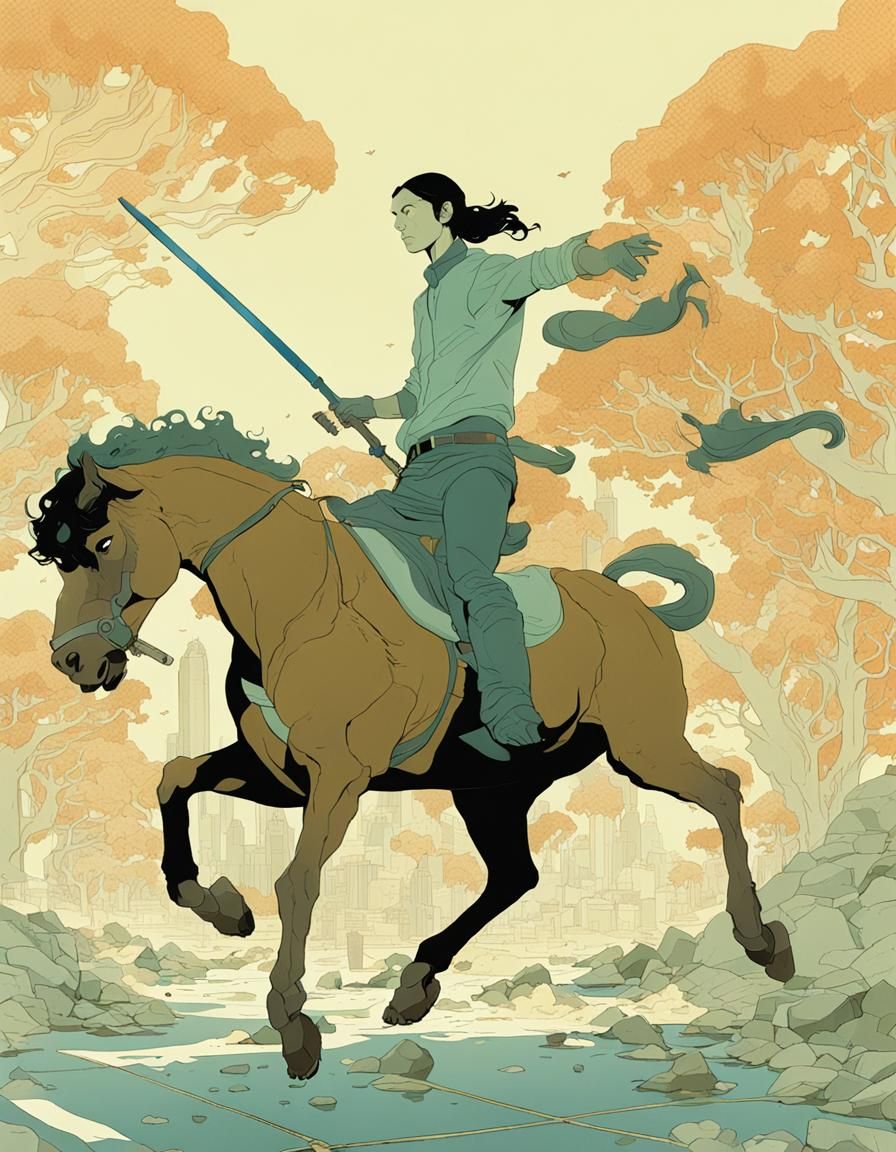 Centaur in Tomer Hanuka Style