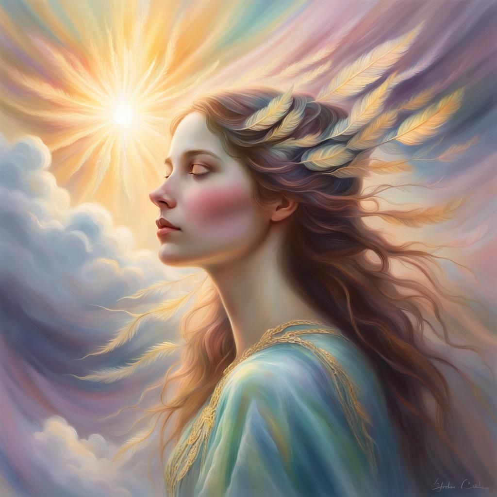 Ethereal Close-Up in Divine Surrealism