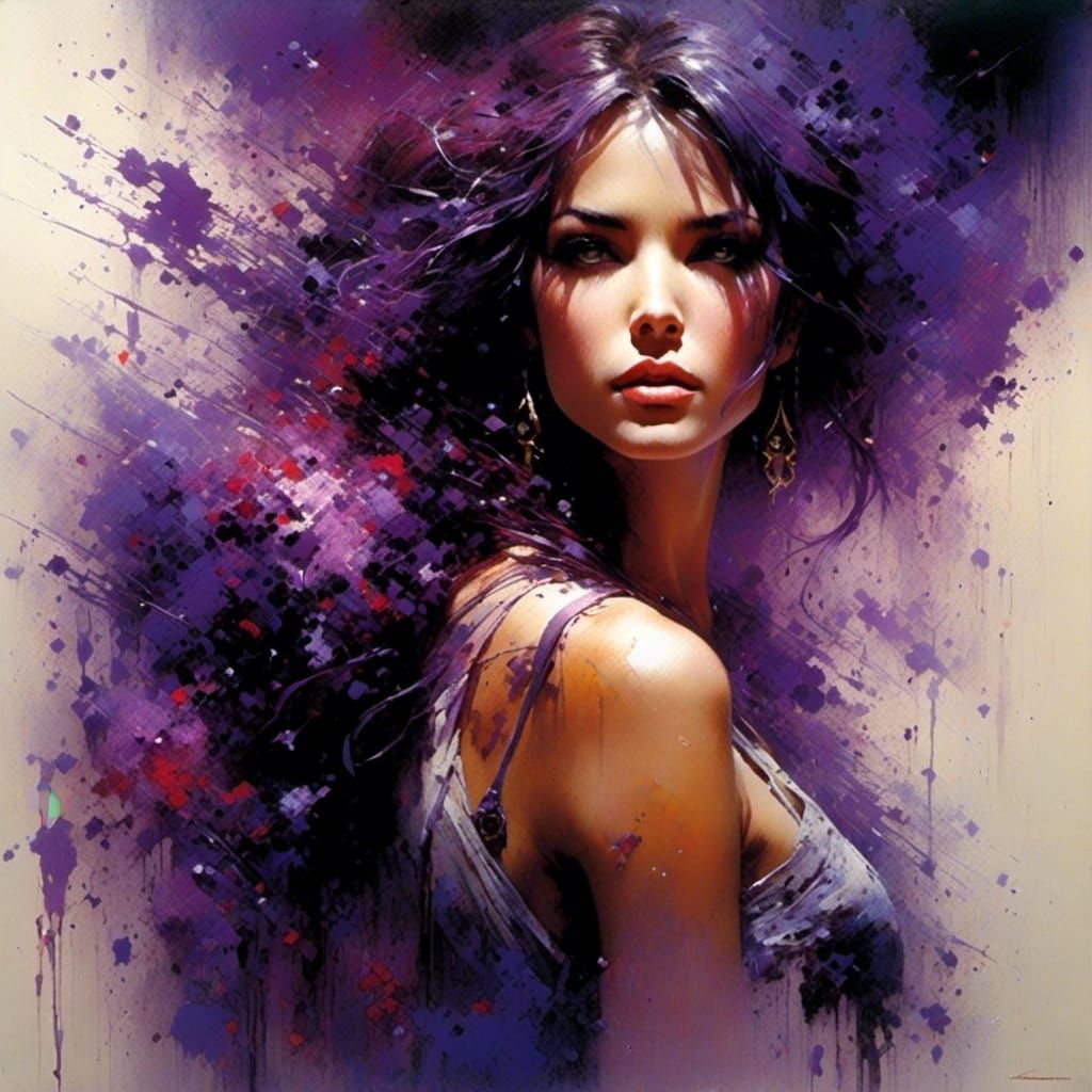 Fantasy Woman Portrait in Masterpiece Painting Style