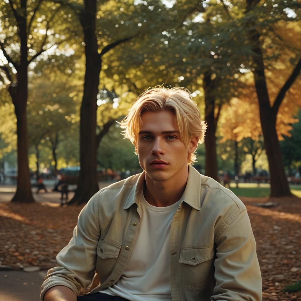 Young Man in Park, Post-Impressionist Film Still