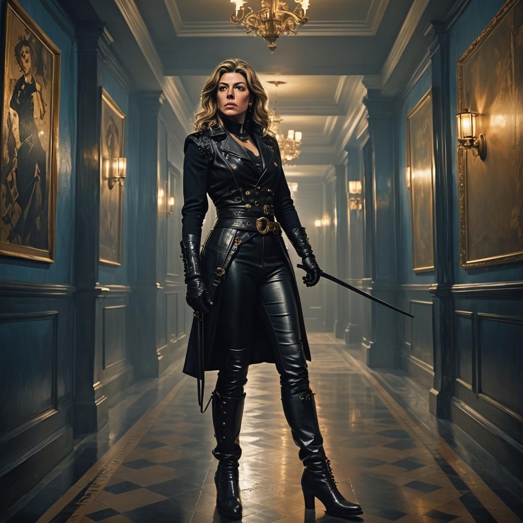 Penny Mordaunt in Leather, Fantasy Concept Art