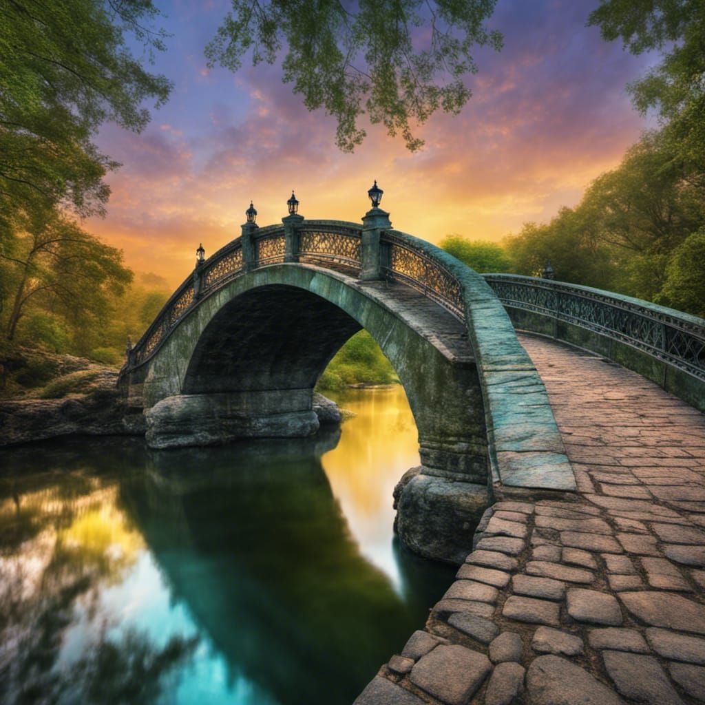 Elegant Ornate Stone Bridge