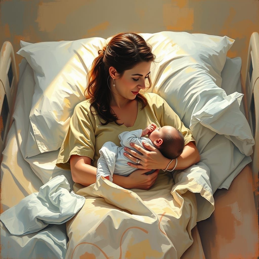 A Mother's Love in Soft Golden Light