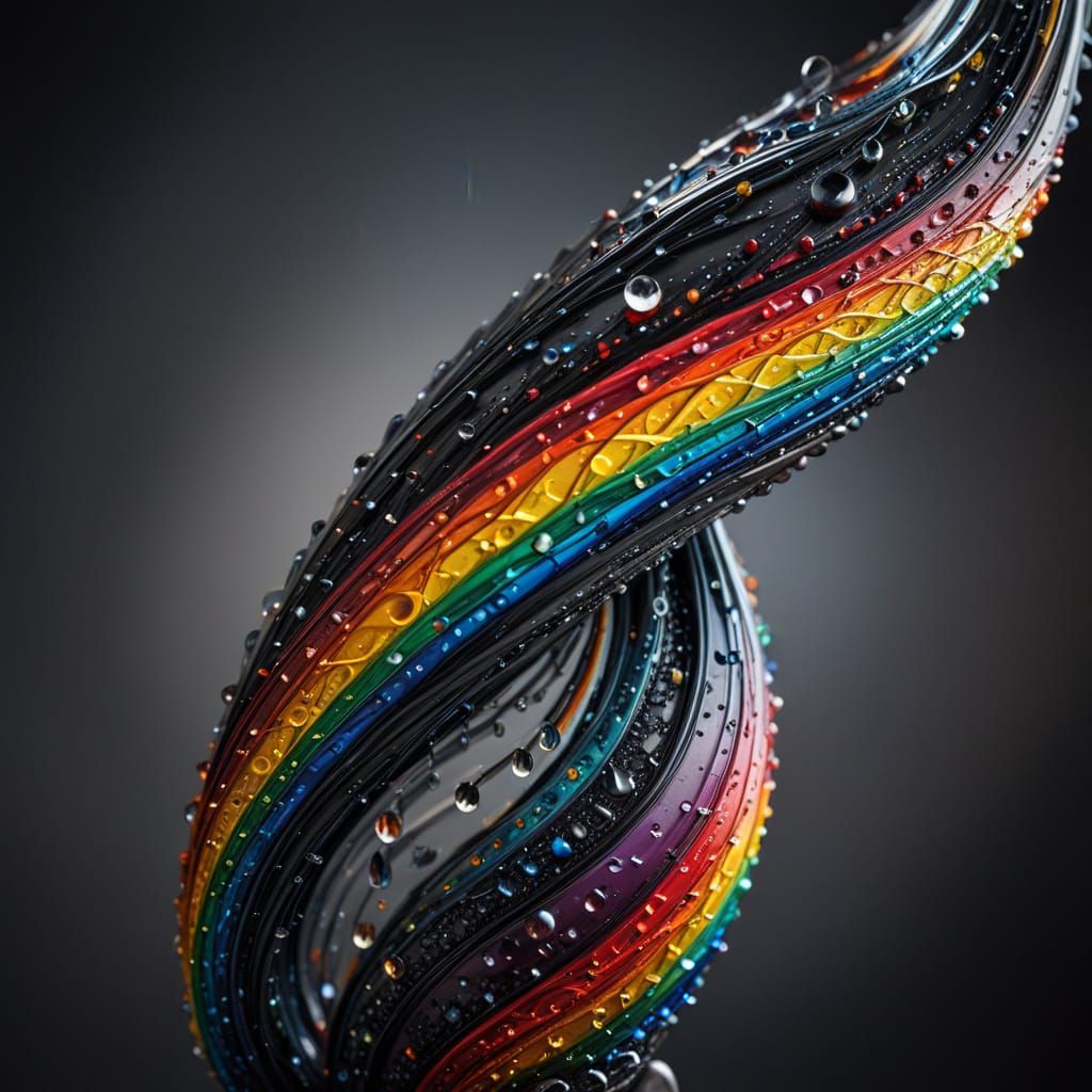 Twisted Glass Sculpture Captures Rainy Day Elegance