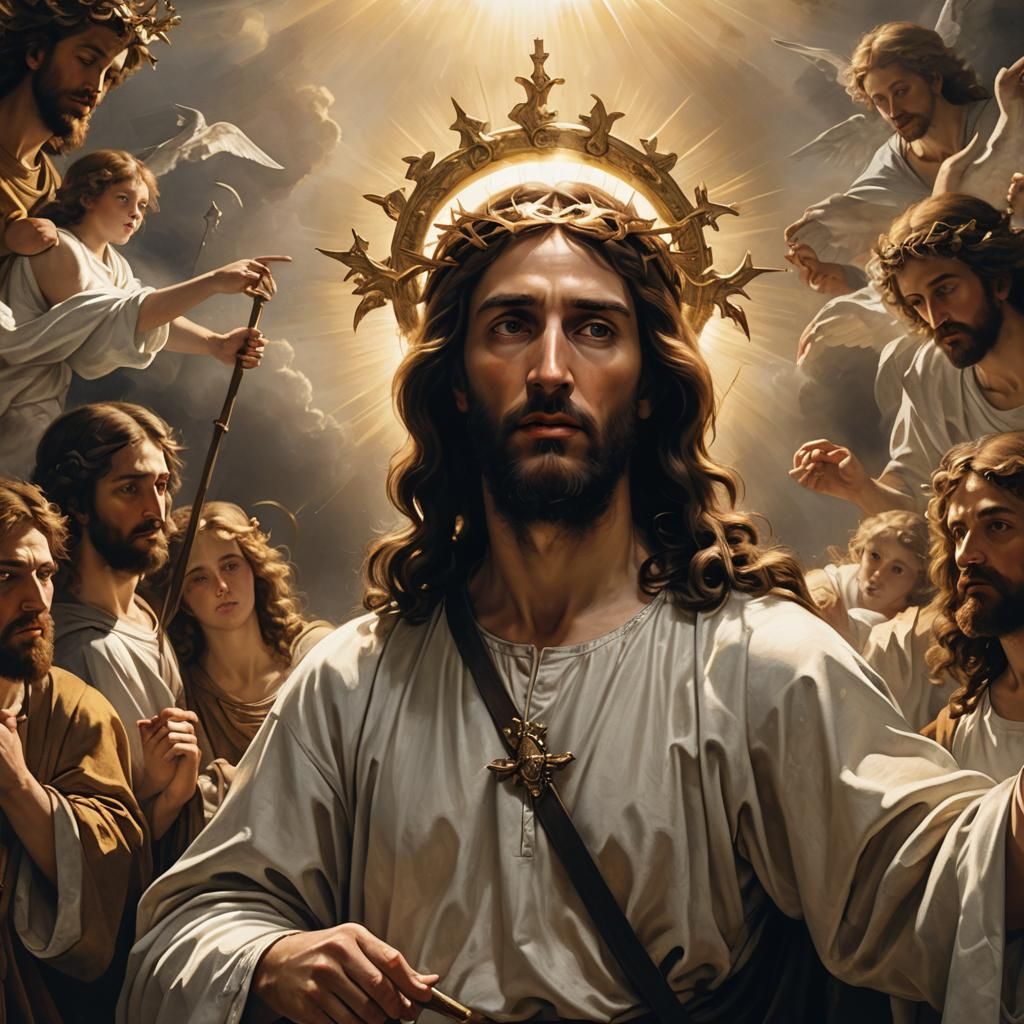 Jesus Christ Resurrected in Baroque Painting Style