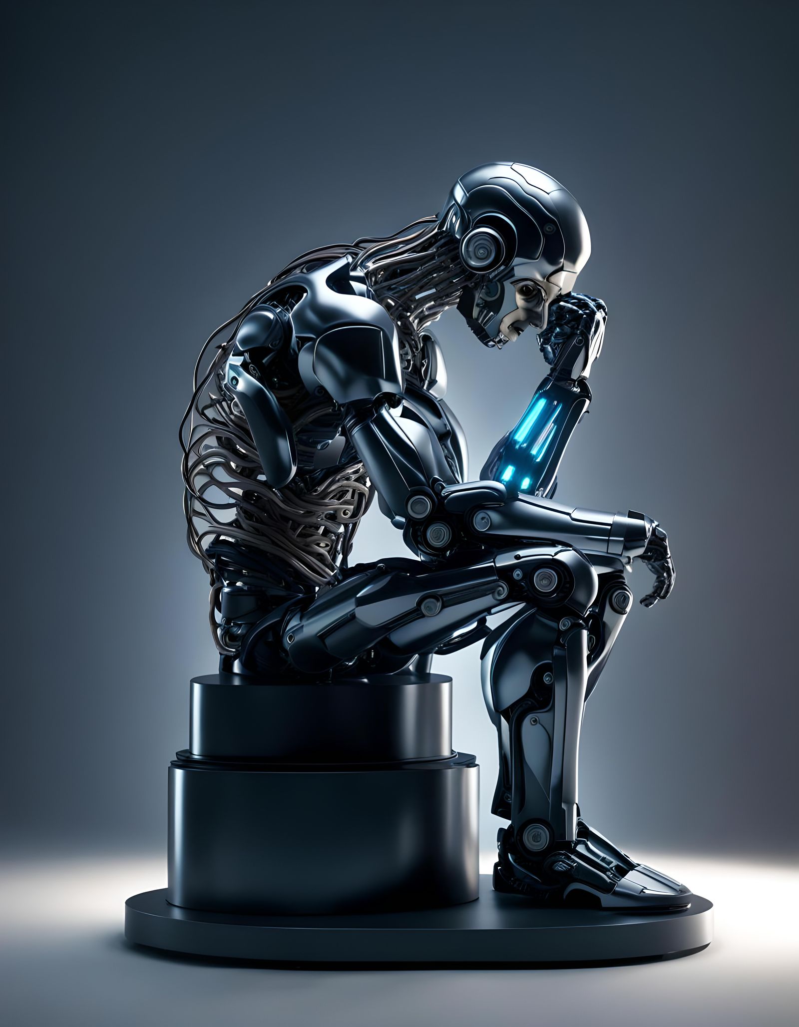 Robotic Brain as The Thinker in Hyper-Realism