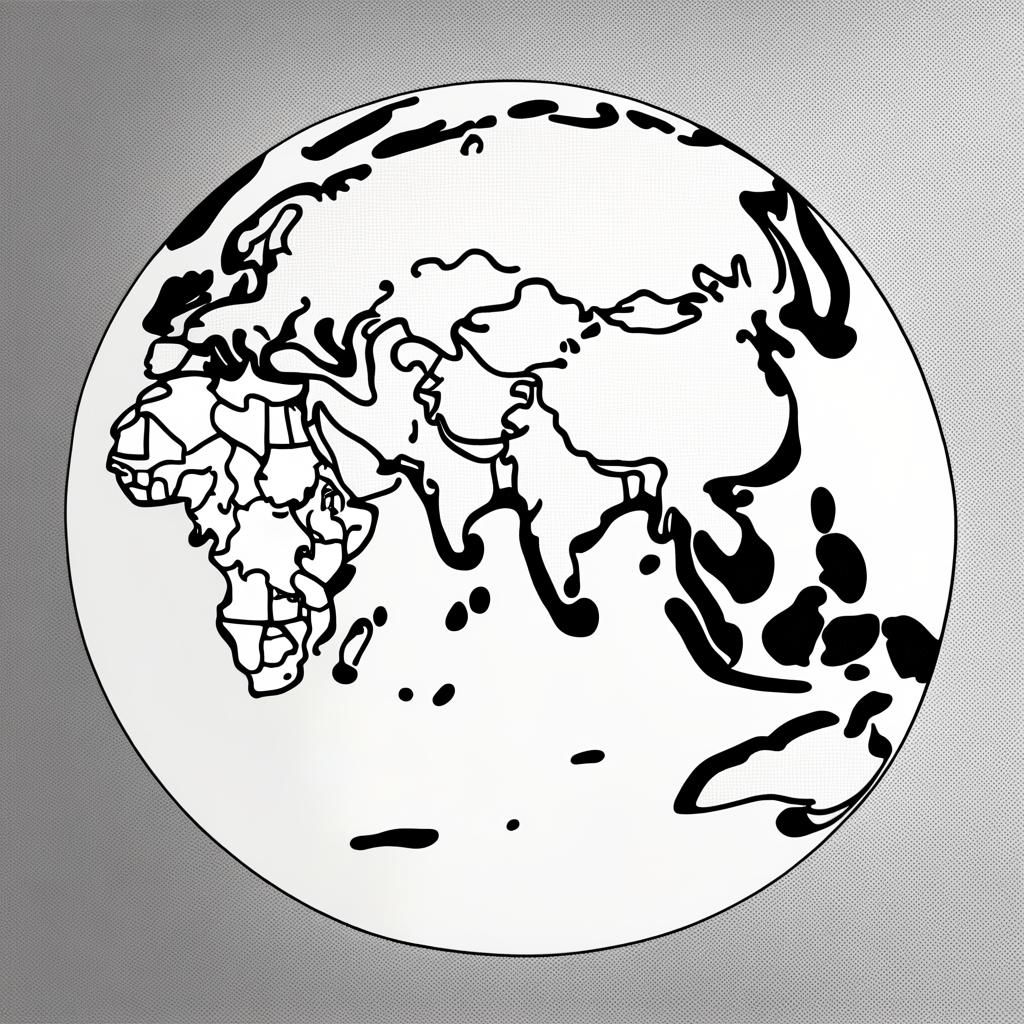 Asia Outline Created by a Tree