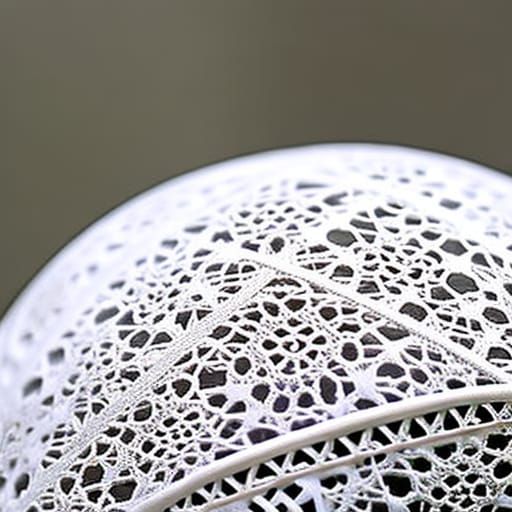Intricate Brussels Lace Sphere in Bright Lighting