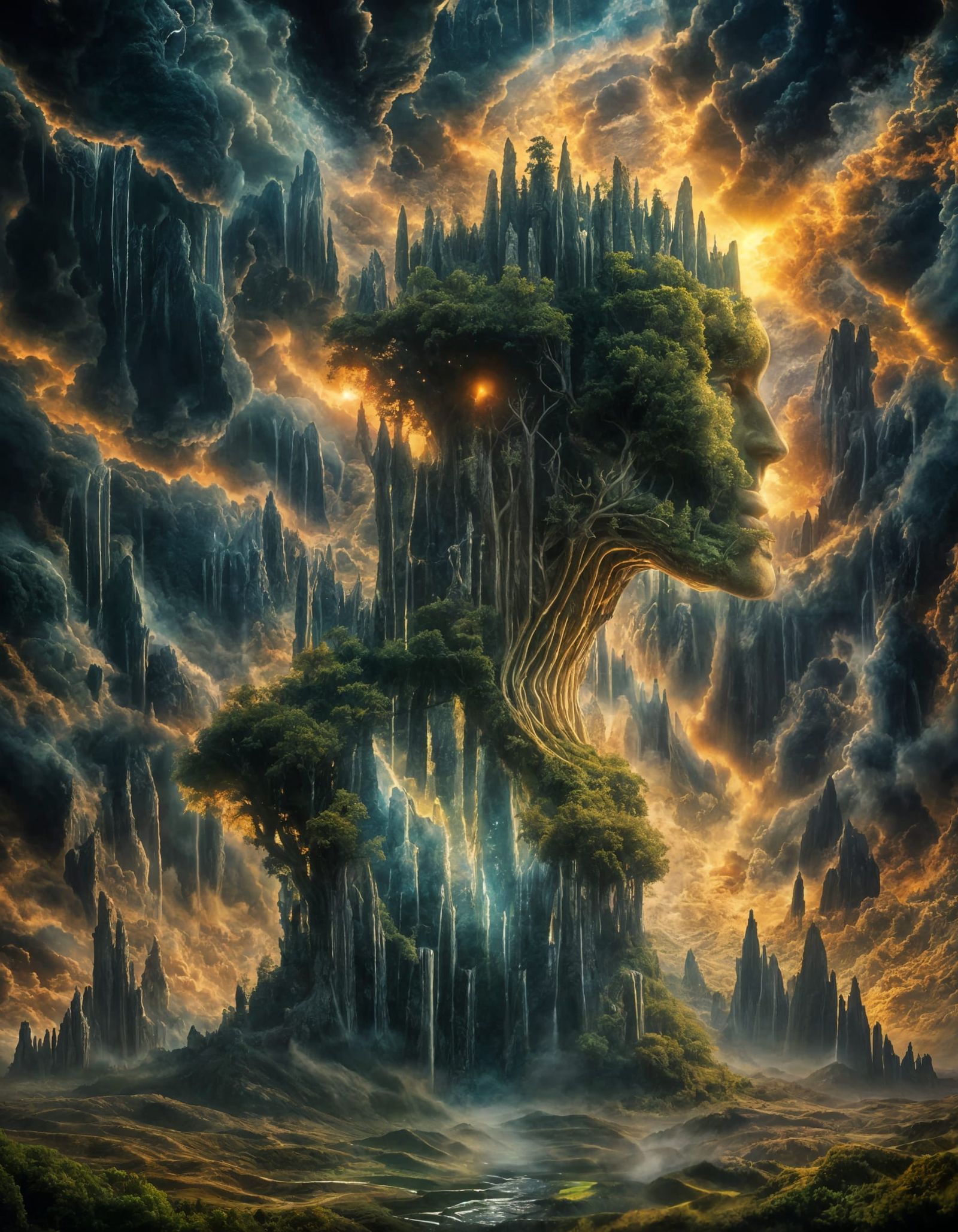 Surreal Dreamscape: Double Exposure Fantasy Art