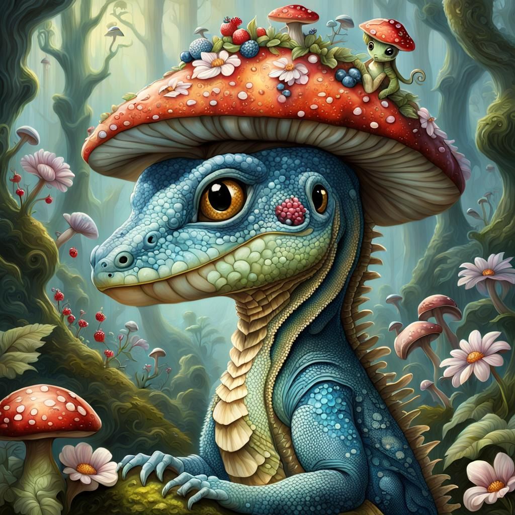 (Fabulous cute, doll lol super cute,funny,beautiful,charming,princess correct anatomy with a monitor lizard,) flowers+ b...