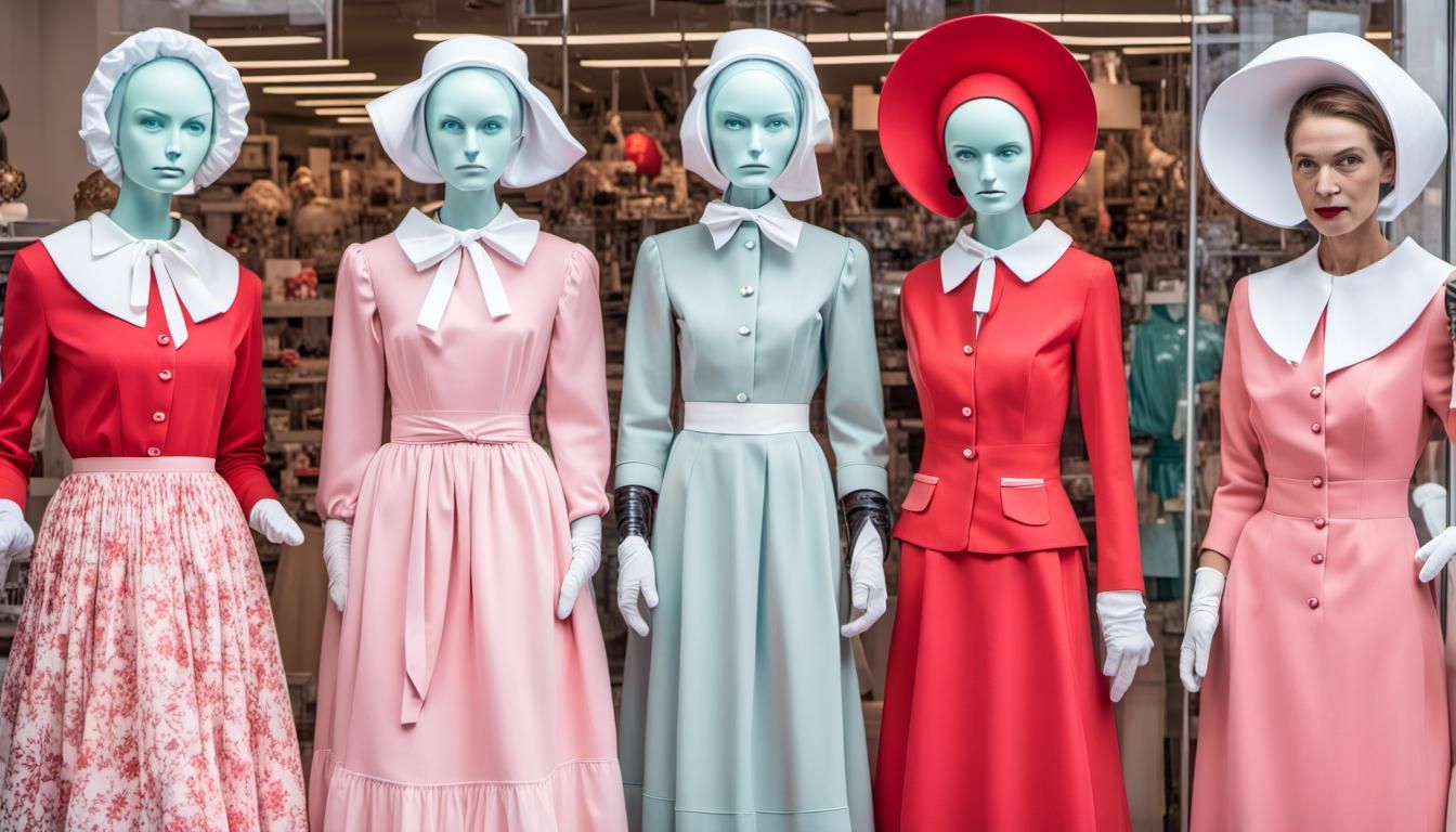 Anthropomorphic Robot Women in Store Window