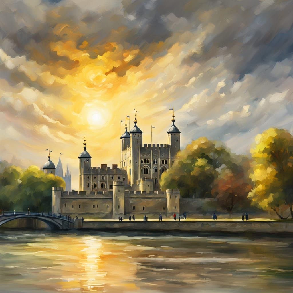 Tower of London in Serene Golden Light