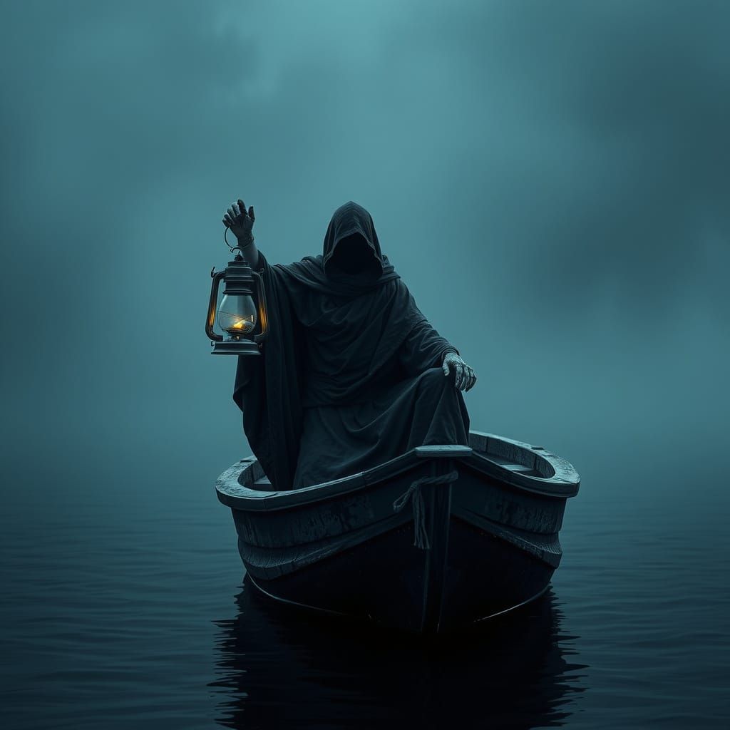 Ferryman of Souls on the River Styx
