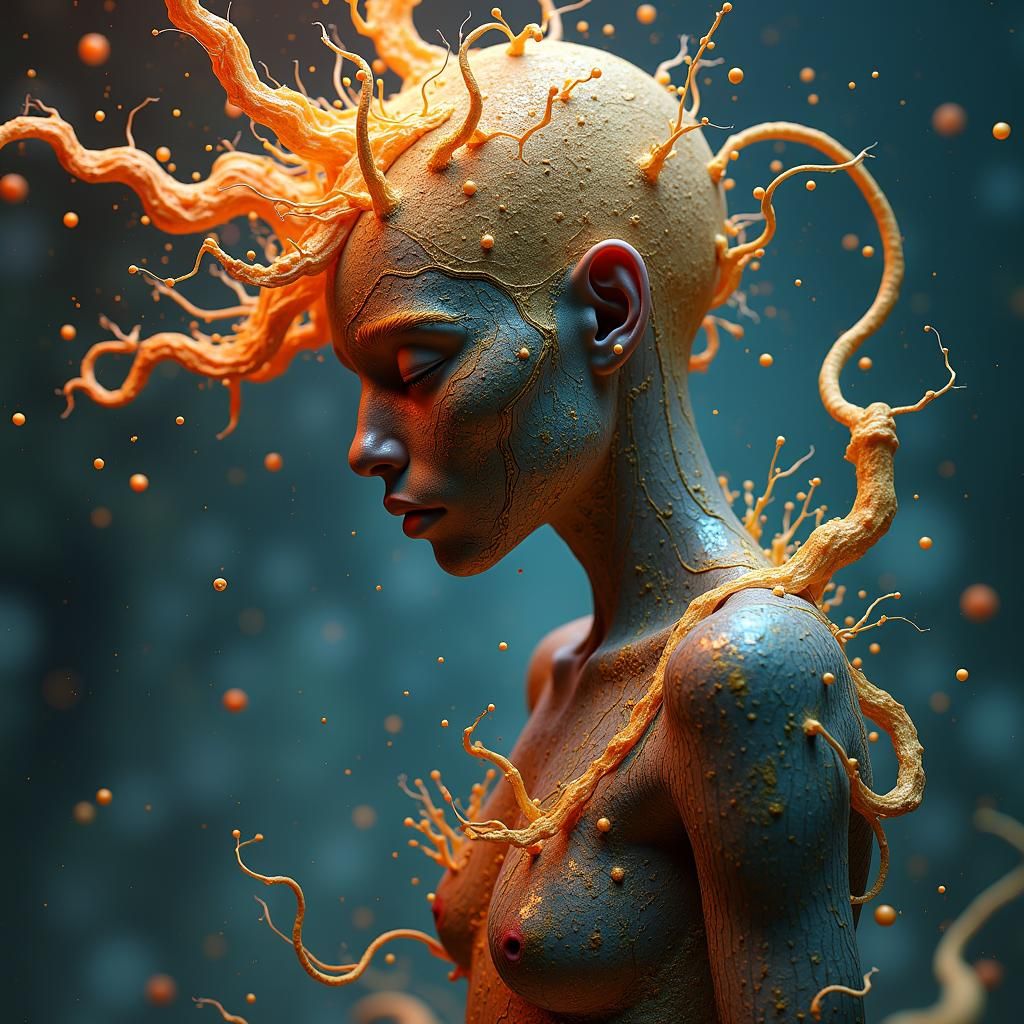 Cosmic Weaver Shaping Universes, Hyperdetailed Art