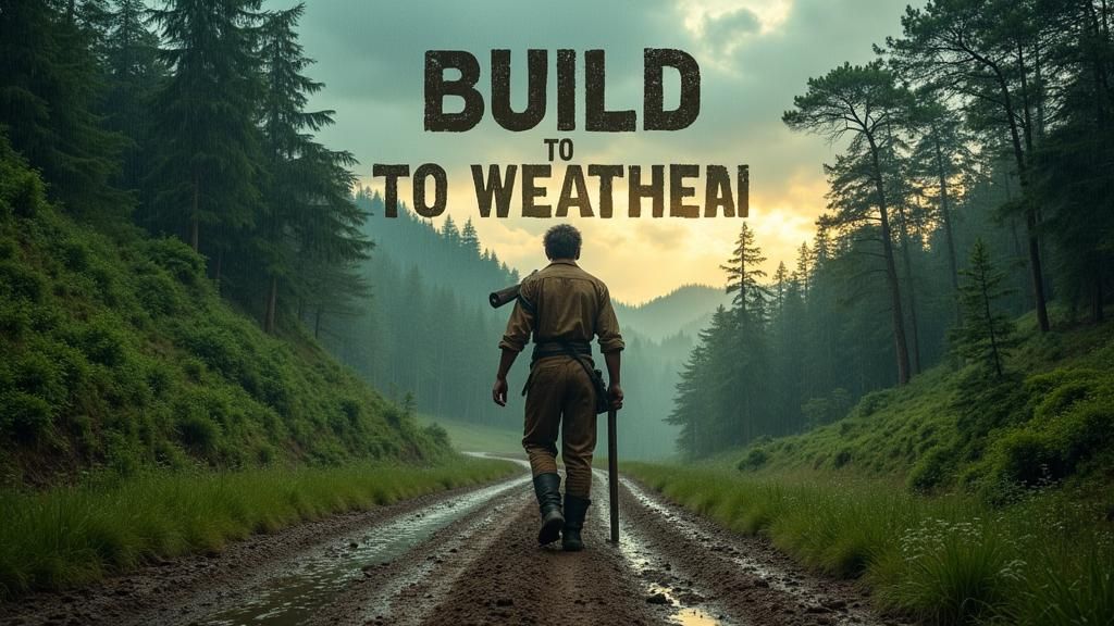 Post-Storm Forest Path: Cinematic Film Still