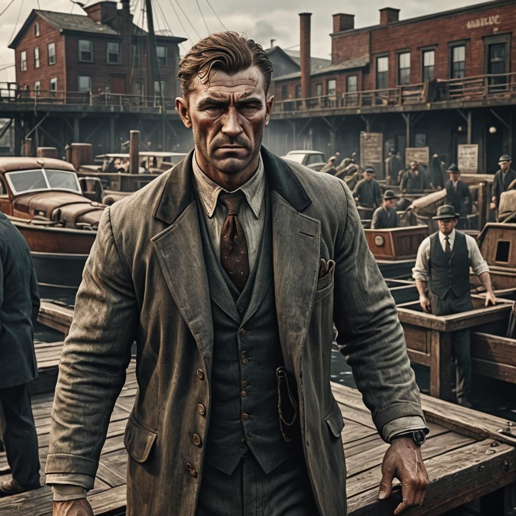 1920s Irish Mafia Immigrant on the Docks