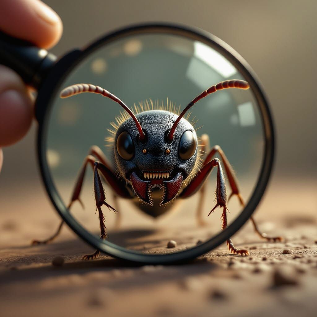 Researcher Magnifies Angry Ant With Dramatic Lighting