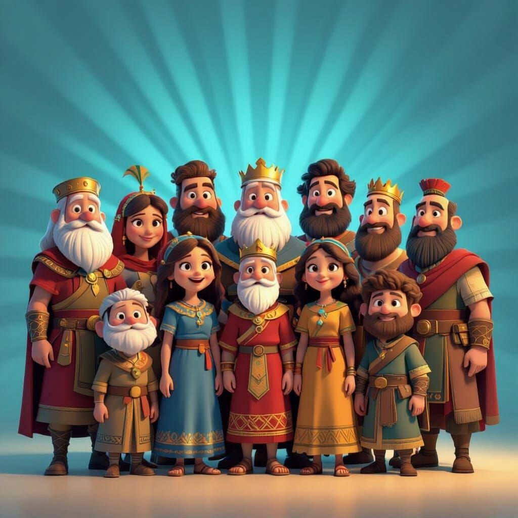 Biblical Heroes United: Cartoon-Style 3D Art