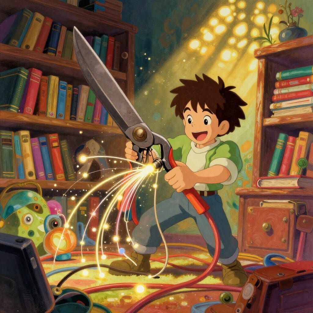 Retro-Futuristic Illustration of Analog Liberation