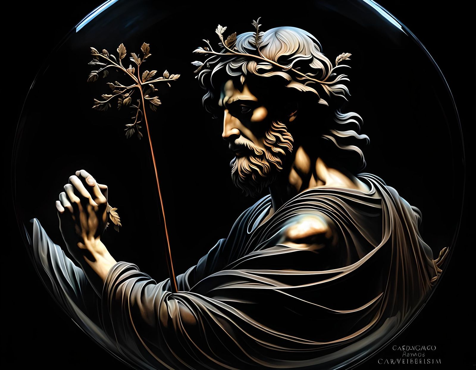 St. John the Baptist Portrait in Tenebrism Style