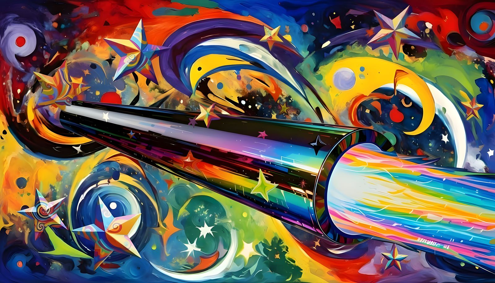 Vibrant 3D Stars in Enhanced Background