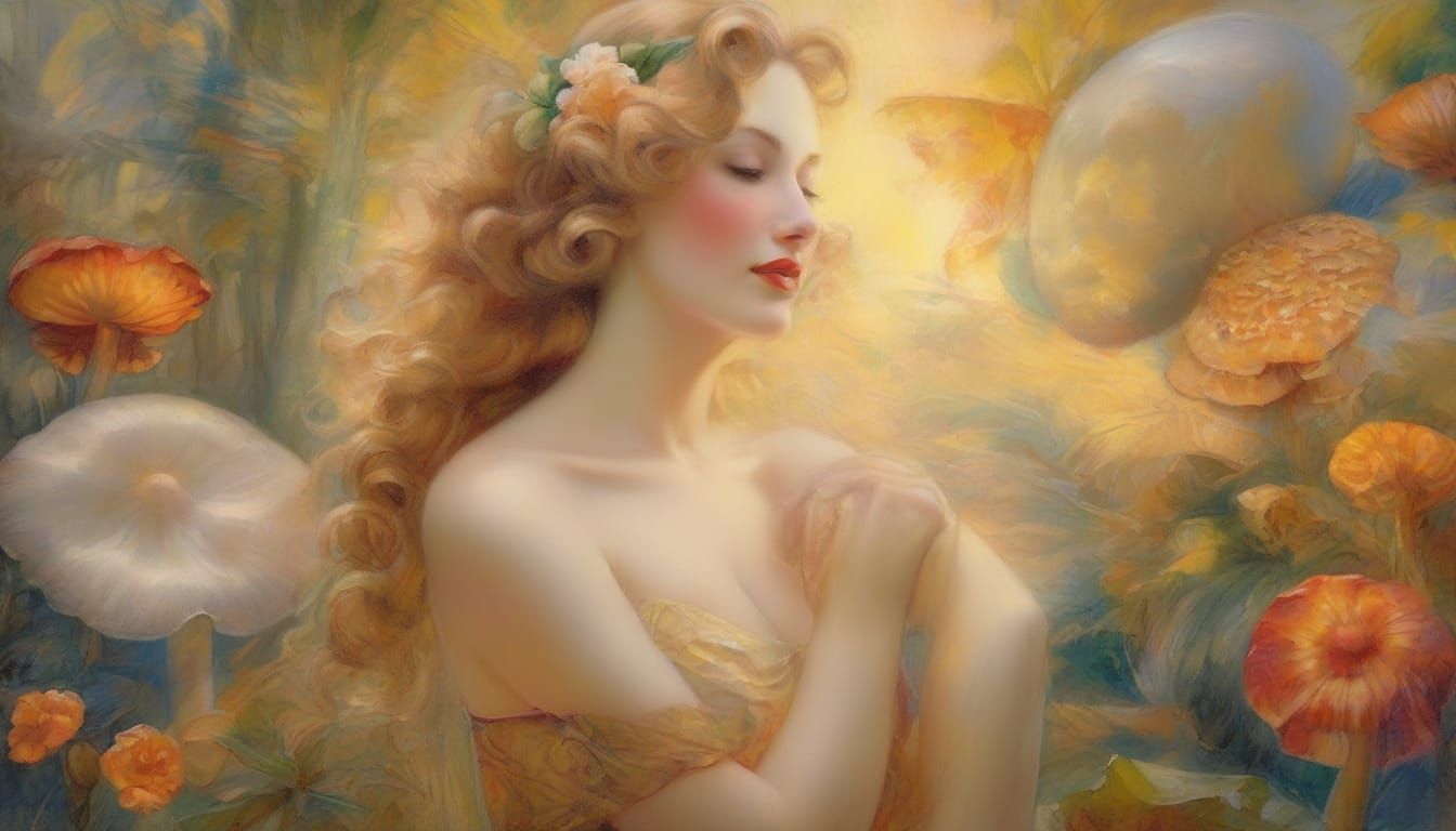 Aphrodite in Exotic Pin-Up Art Style