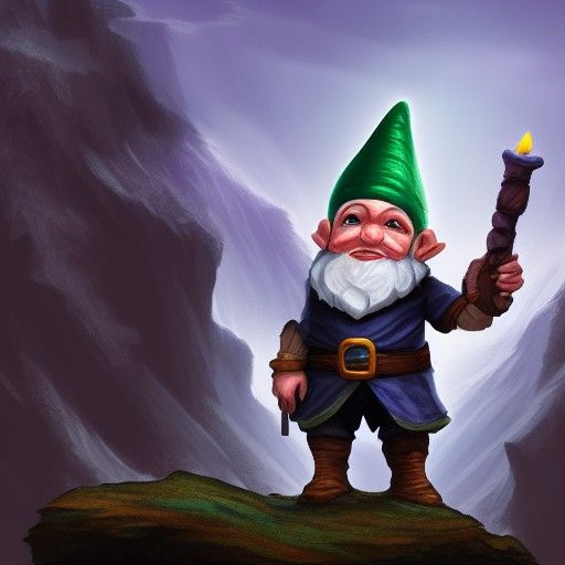 Detailed Gnome Mage Matte Painting
