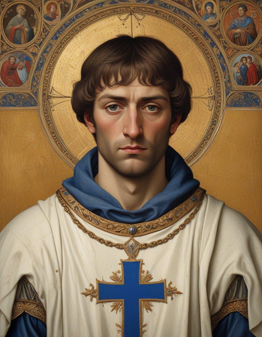 Medieval Crusader in 12th Century Gothic Style