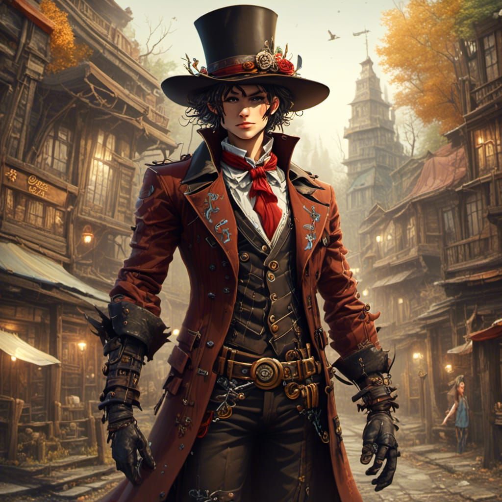 Steampunk Cowboy Character