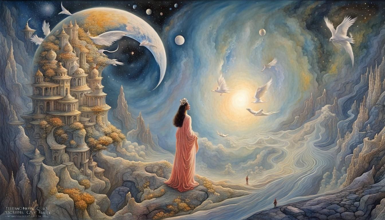 Soul-Wizard in Space: Surreal Collage Art