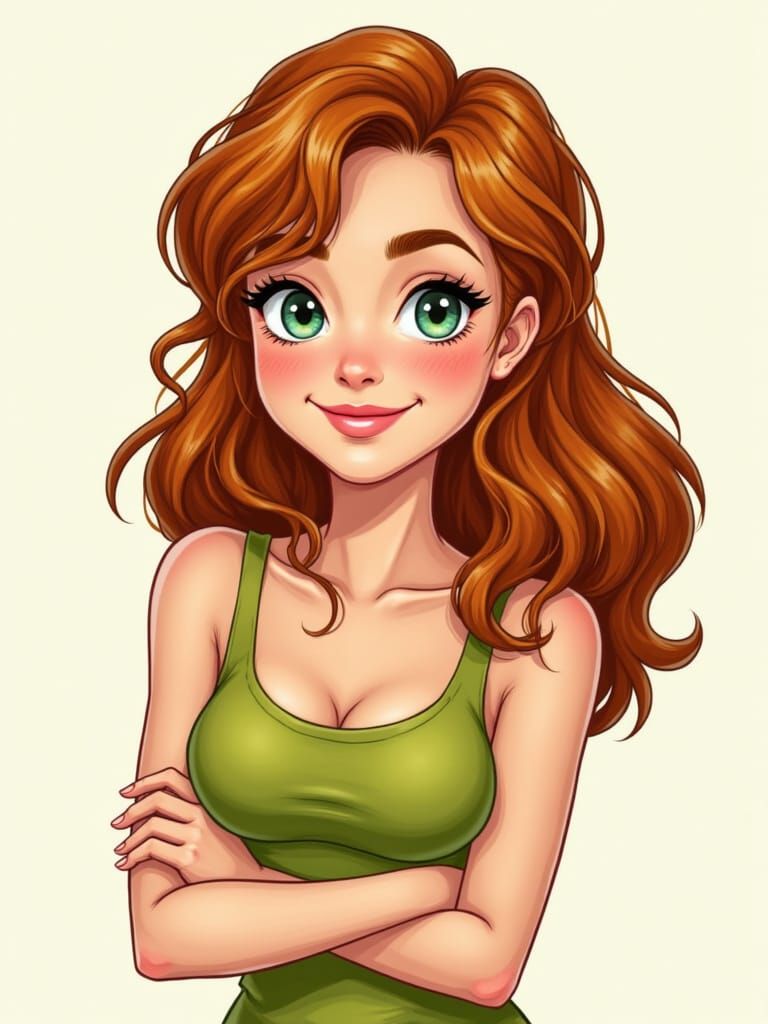 Colorful Hanna-Barbera Cartoon Girl