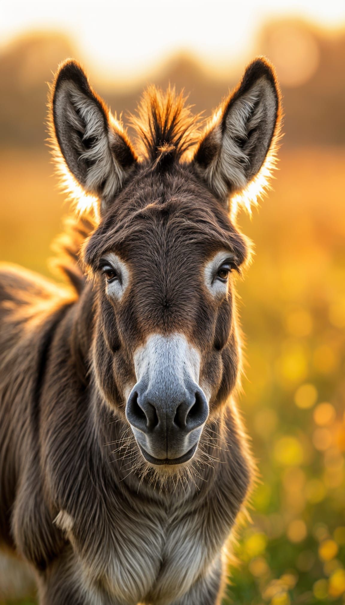Hyperrealistic Smiling Donkey