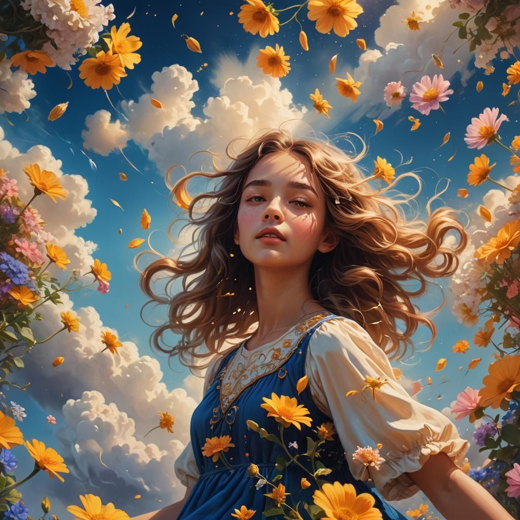 Dreamy Summer Descent in Digital Matte Painting