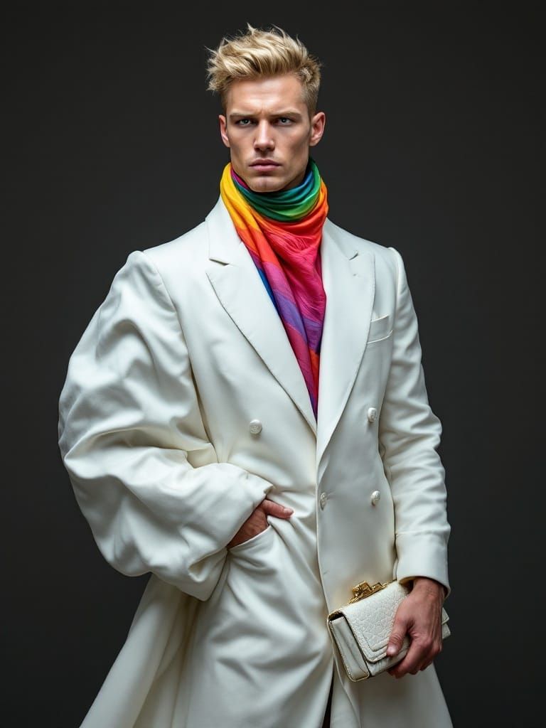 Elegant Man in Exquisite Givenchy Haute Couture