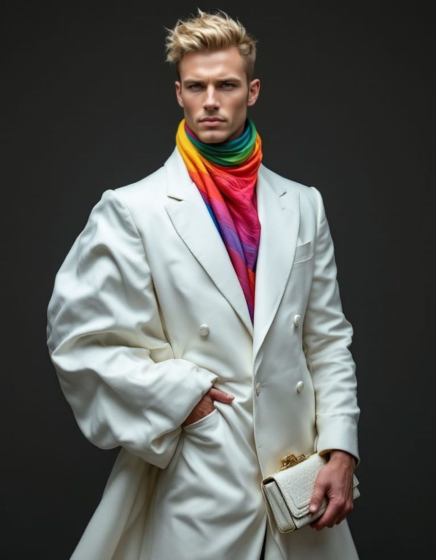 Elegant Man in Exquisite Givenchy Haute Couture