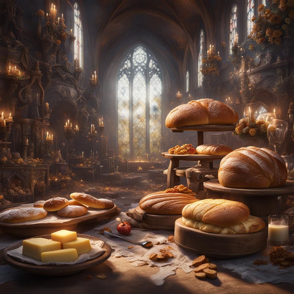 Fantastical Kirchen Bread Butter in Detailed Matte Painting