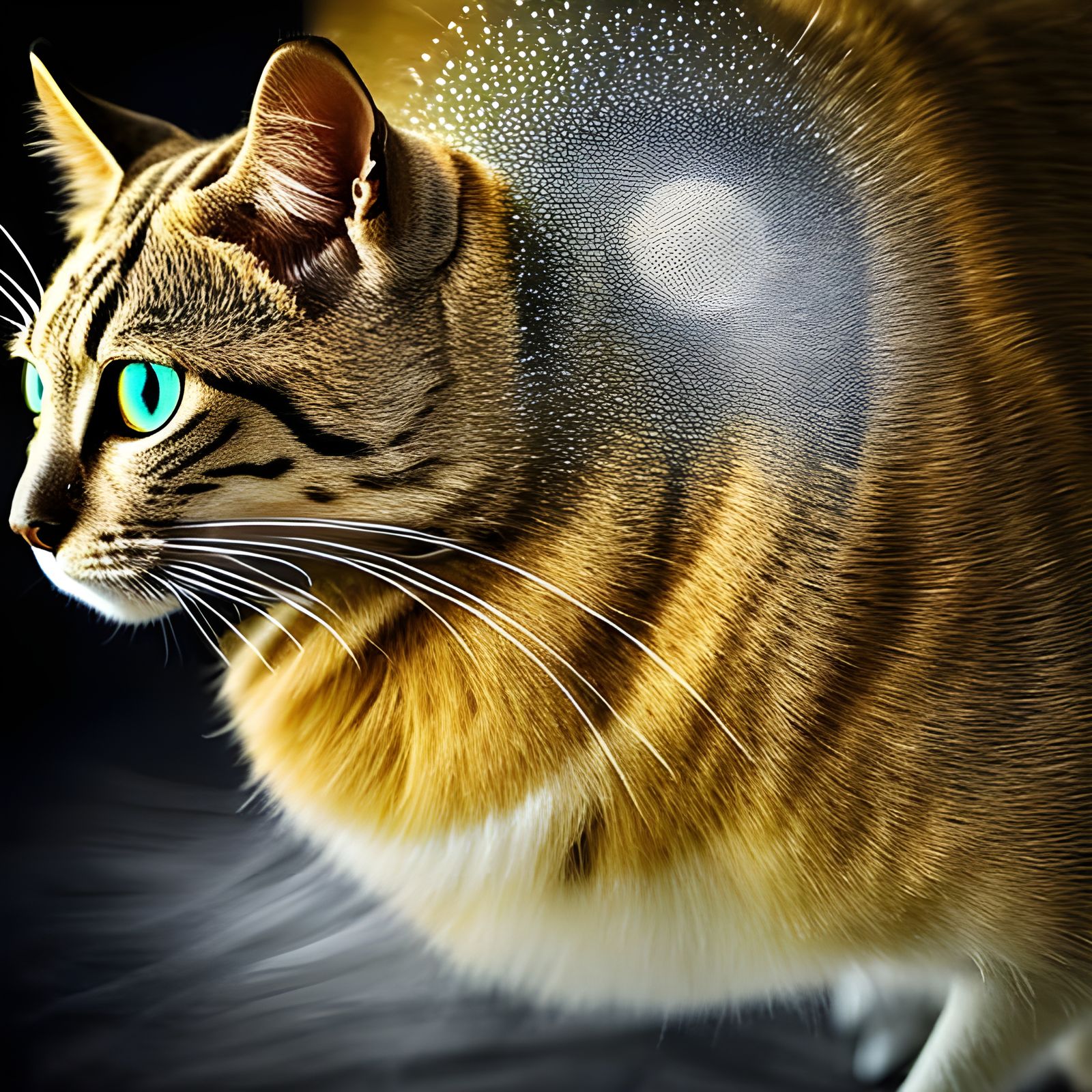 Dreamlike Close-Up: Cats on Antique Furniture