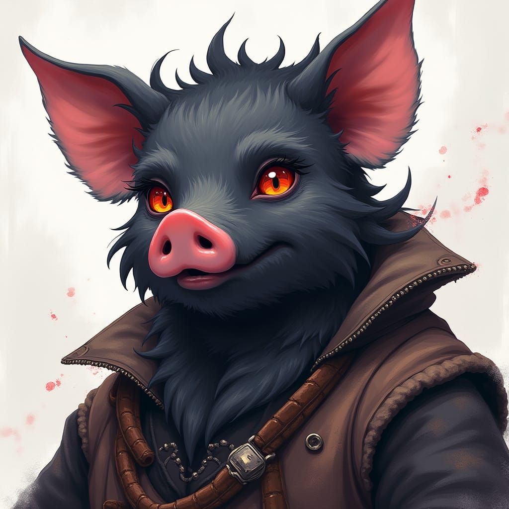 Mysterious Faunus in Dark Fantasy Style