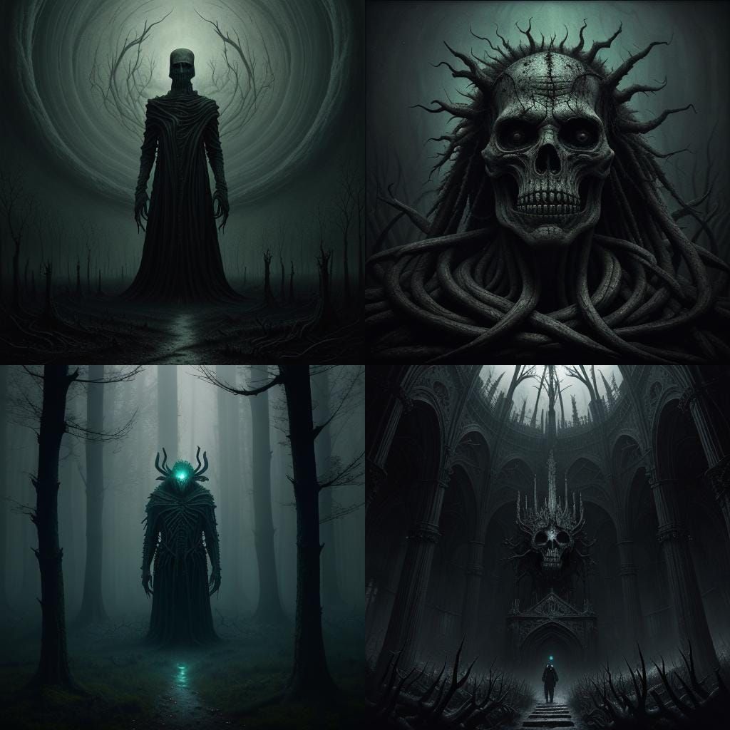 Surreal Dark Art Animal in Gothic Style