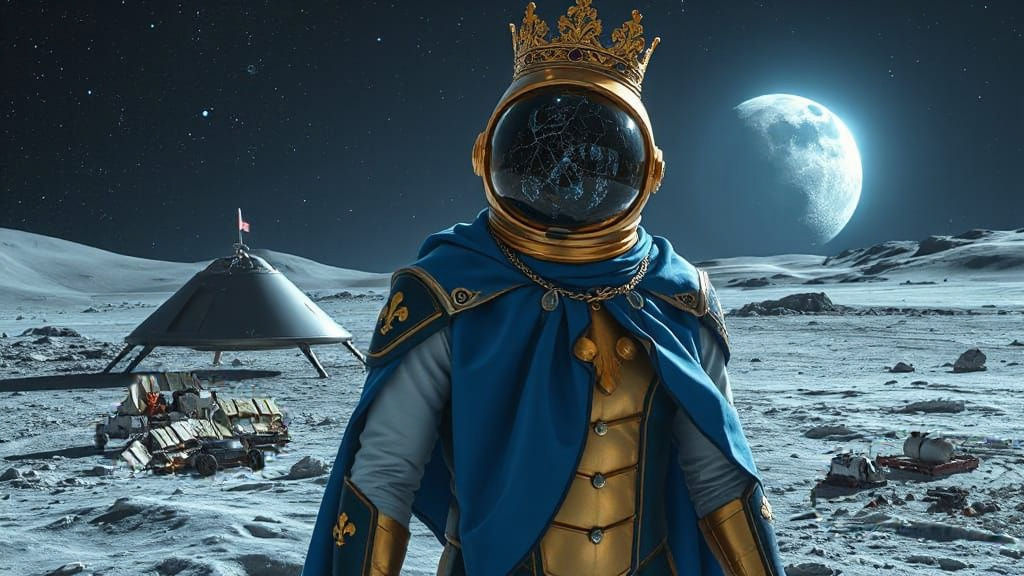 French King On The Moon