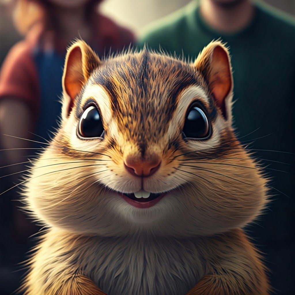 Hyper-Realistic Chipmunk Portrait in 8K Resolution