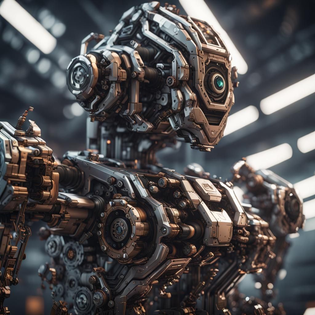 Futuristic Sci-Fi Mech with Intricate Details