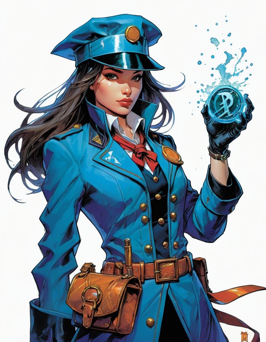 Young Sorceress Potion Taster in Detailed Abstract Style