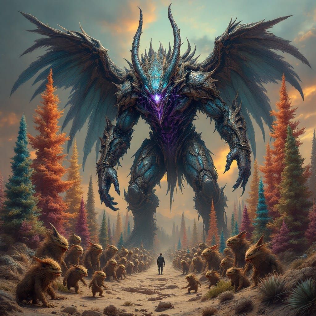 Surreal Desert Monstrosity Unfurls Its Wings in Hyper-Realis...